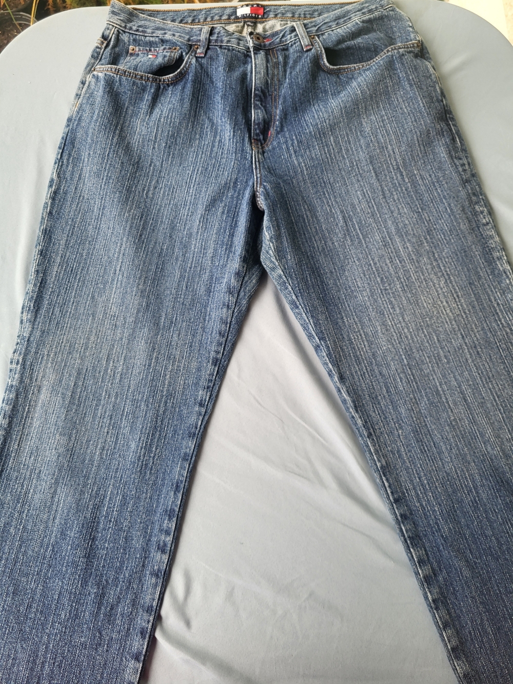 Vintage Tommy Hilfiger Jeans Men's 36x32 Blue Denim Straight Leg Y2K 2004